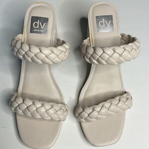 Dolce Vita Cream Braided Slide Sandals